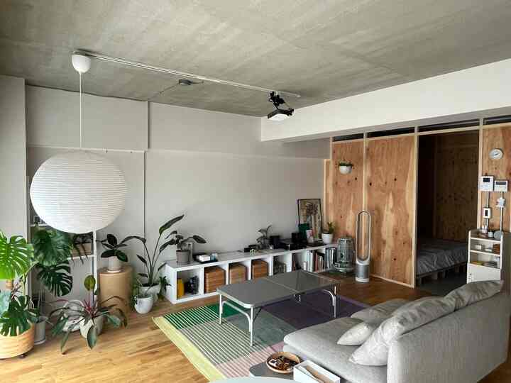 🇯🇵 1R｜50㎡の”ほぼワンルーム”で植物いっぱいの二人暮らし🪴