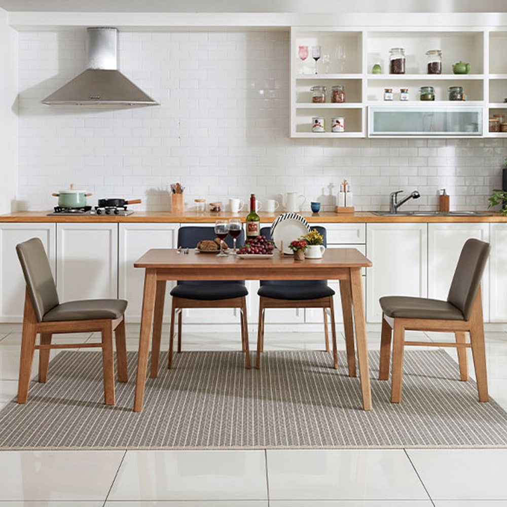 [신상품] 파로마 NOV 원목 4인 식탁 의자 포르 세트 1200 DFK032