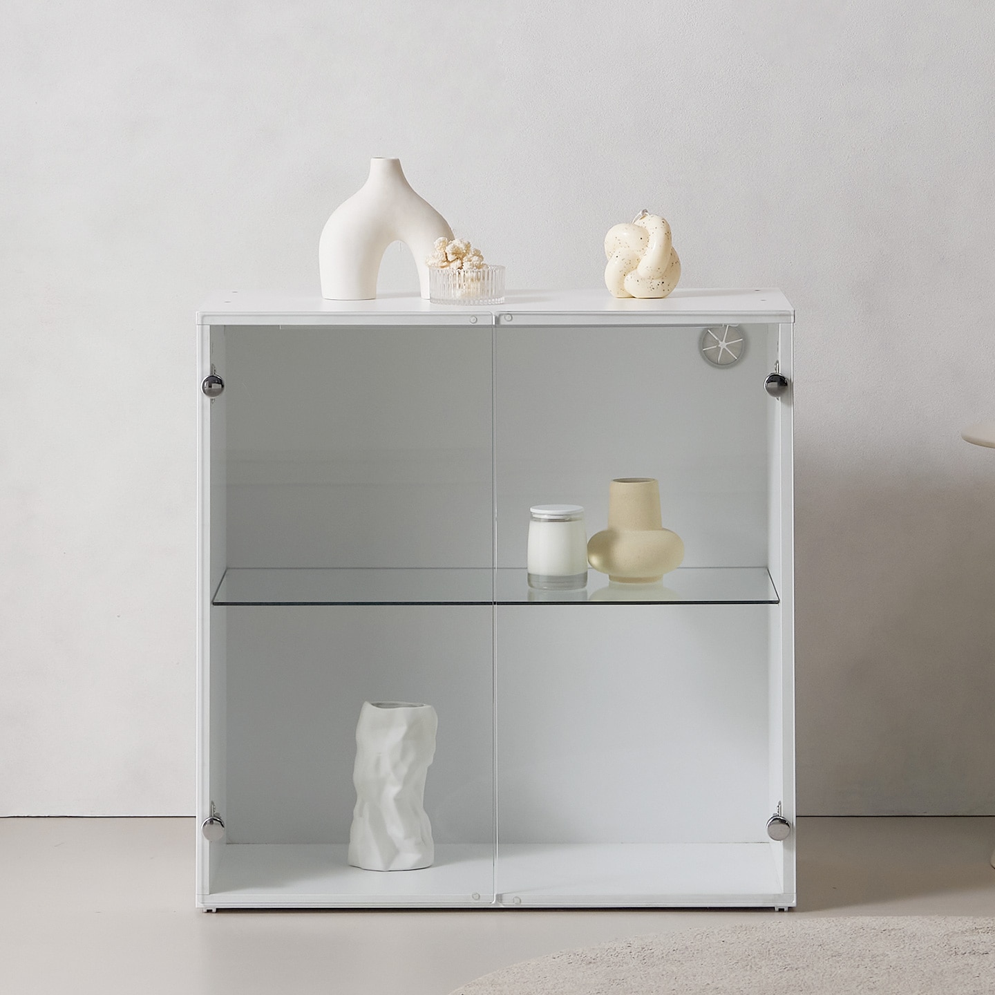 [신상품]파로마 까사 클리어 유리 진열장 800 UYR4101