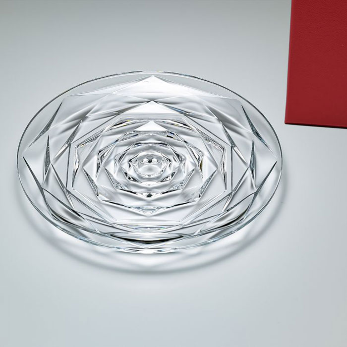 [신상품]baccarat [해외] 스윙 SWING 원형 플레이트 M 18cm
