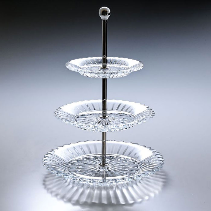 [해외] baccarat [해외] 밀뉴이 MILLE NUITS 케이크 스탠드 3단 패스트리 스탠드 35cm