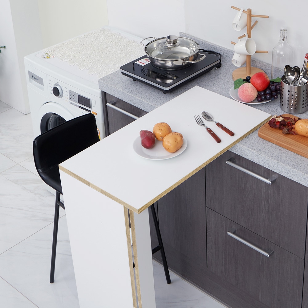 다니엘우드 주방 조리대 보조식탁 반딱테이블 화이트 대형