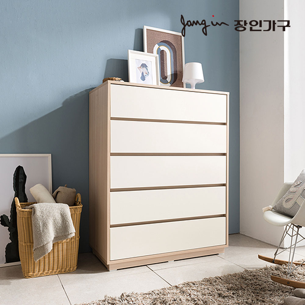 장인가구 크라운 빅와이드 1000 5단 서랍장 
