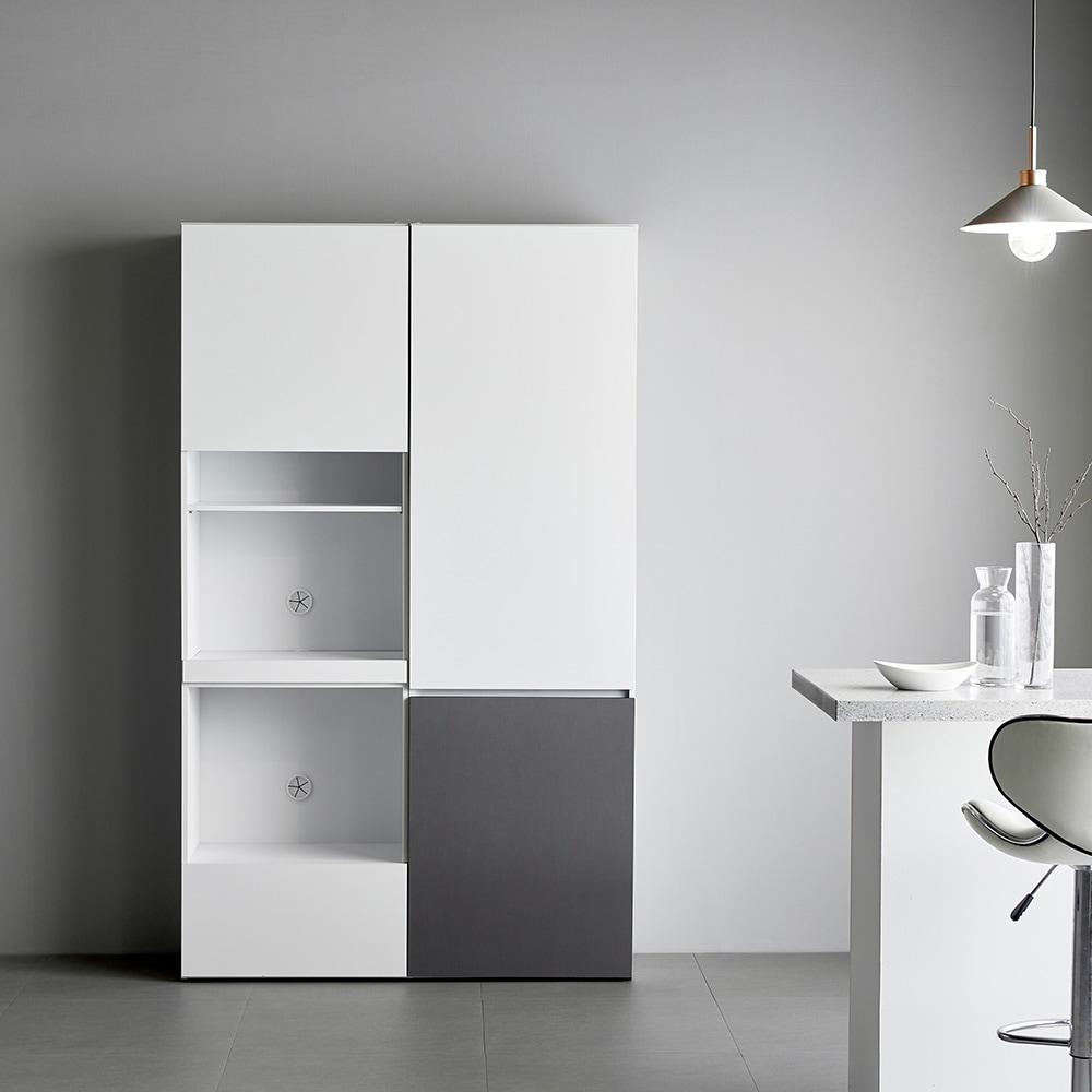 [신상품] 장인가구 라파엘 키큰 베이직 다용도 주방수납장 멀티렌지대 세트