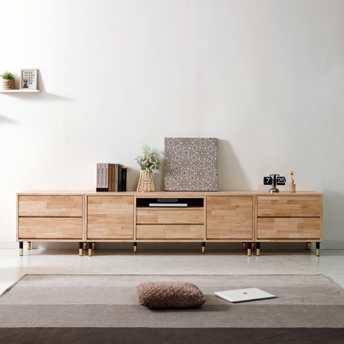 케미에르 오델로 원목 2700 TV거실장세트(협탁포함) KFZ-205 