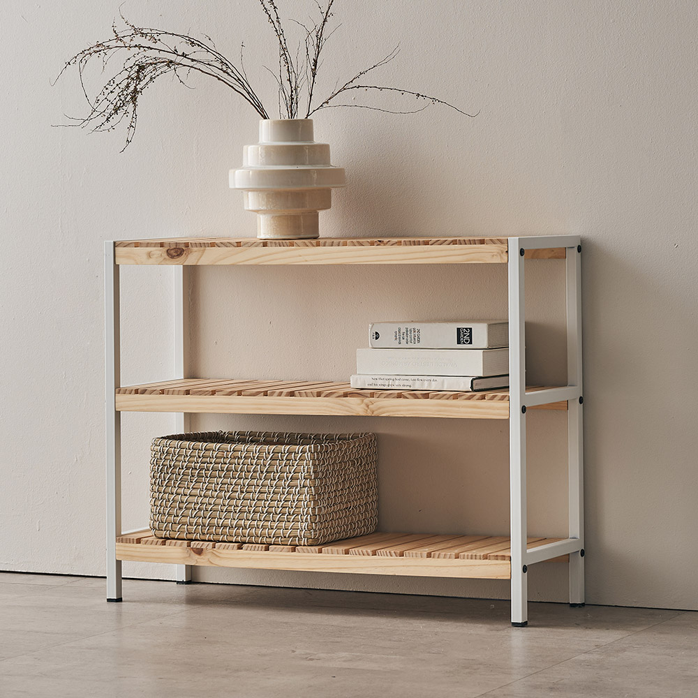 [신상품]핀란디아 피노 원목 3단 800 다용도 선반