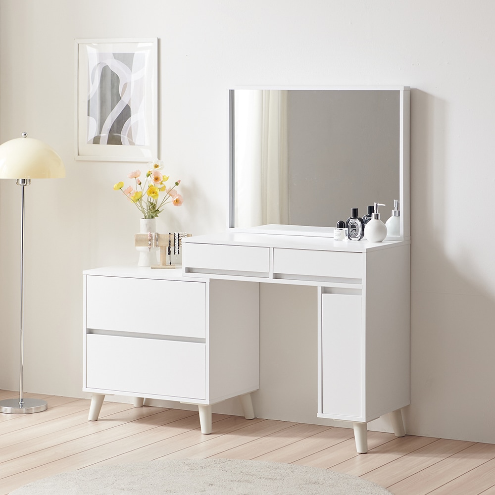 퍼니하우스 피아니 확장형 수납 서랍 화장대 거울 800 4colors 