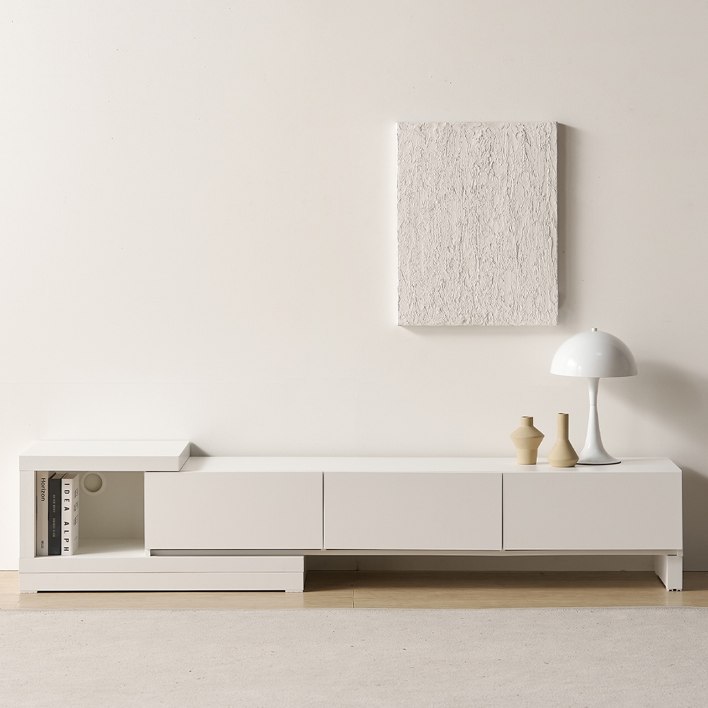 퍼니하우스 리안 익스텐션 확장형 거실장 TV장 선반 티비다이 1500 4colors 