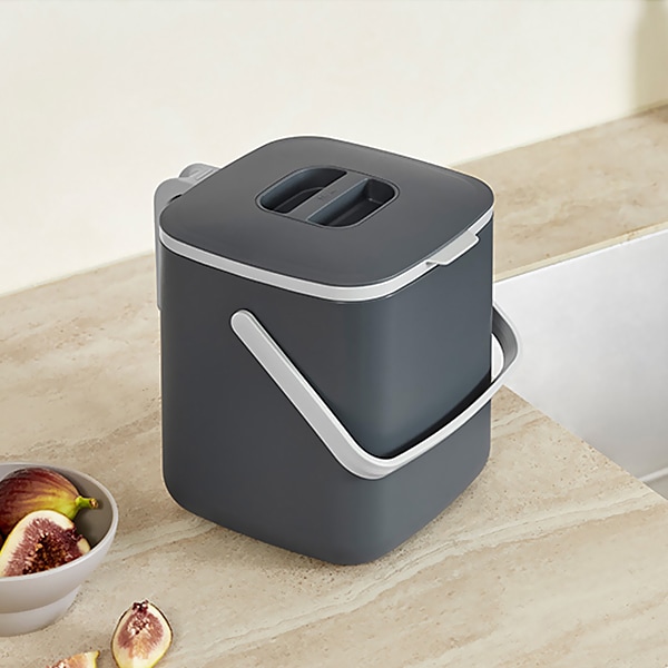 히키스 주방 밀폐 핸들형 음식물 거름망 쓰레기통 5L