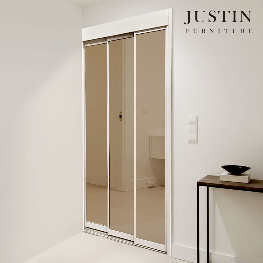 저스틴퍼니처 웰컴 초슬림 브론즈 유리 3연동 현관 중문(1100~1300) 