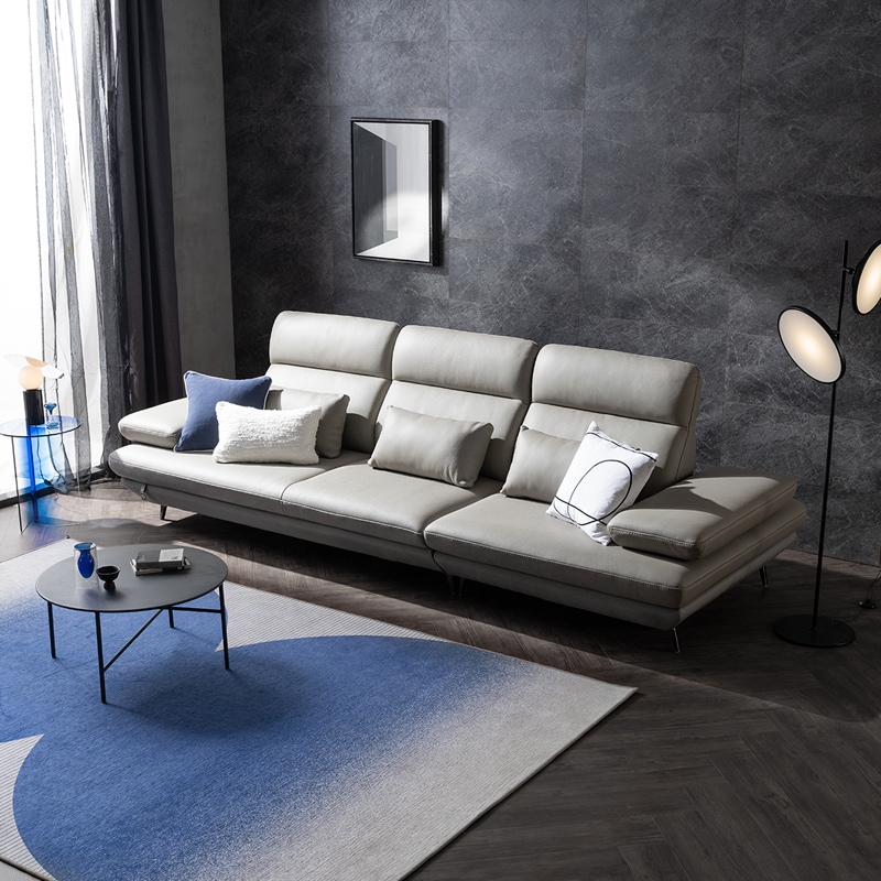 다우닝 플랫b 4인 스윙 전체 통가죽 소파 