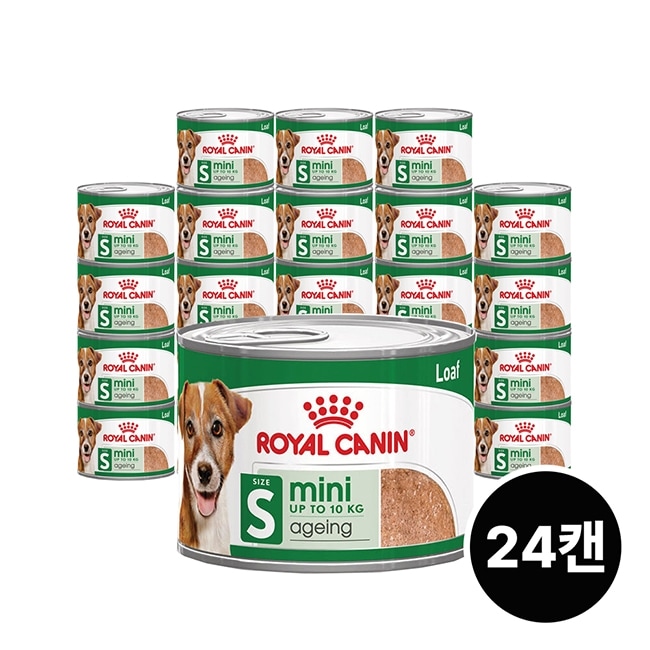 로얄캐닌 독 미니 에이징 로프 캔 195g 24개