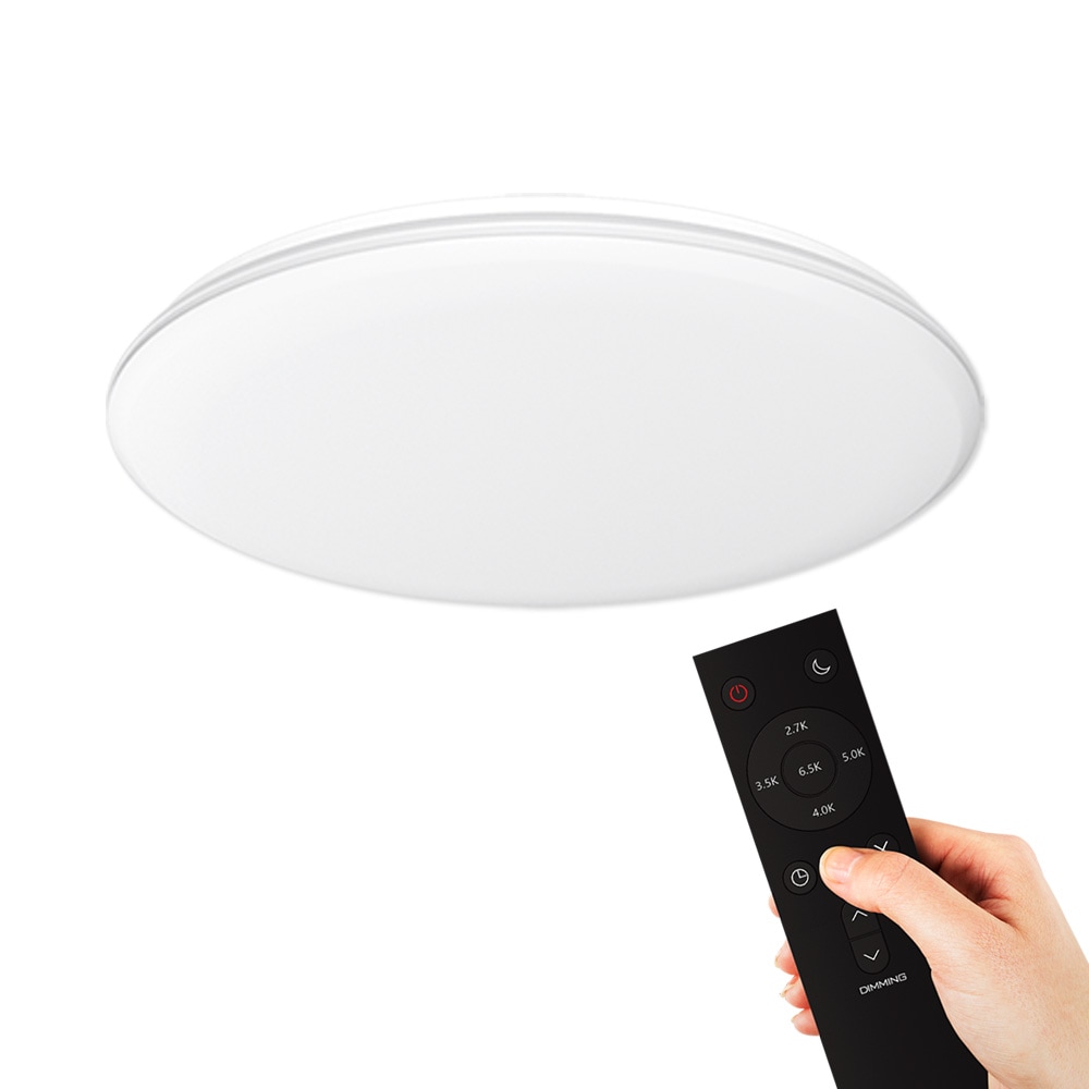 우리조명 장수램프 LED 리모컨 원형방등 60W 색변환 밝기조절 플리커프리 