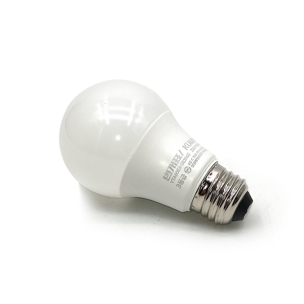 번개표 금호전기 LED전구 8W 주광색 전구색 