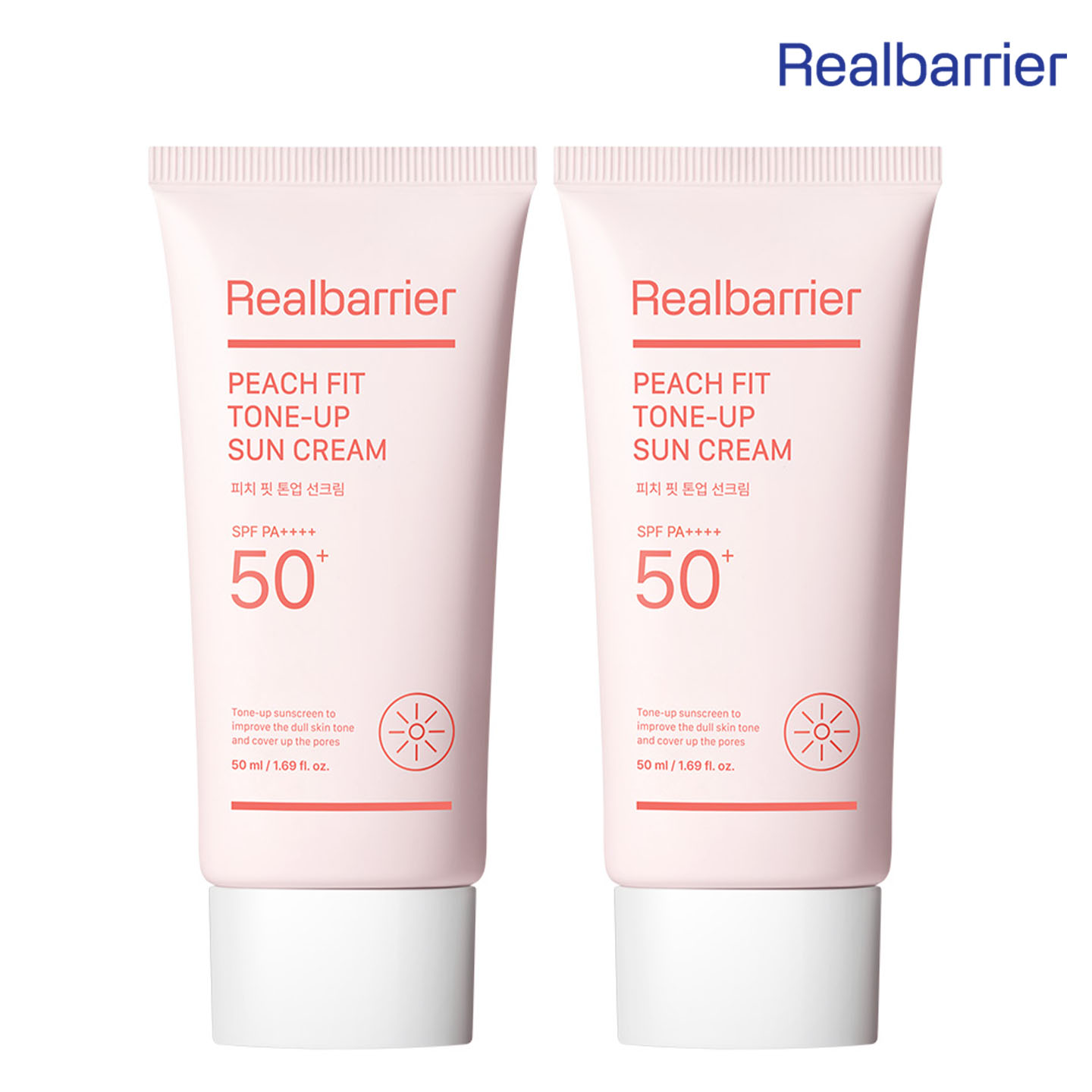 리얼베리어 피치 핏 톤업 선크림 SPF 50+ PA++++ 50ml 2개