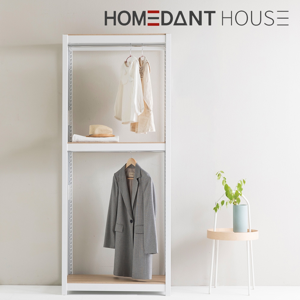 홈던트하우스 조립식 시스템 행거 드레스룸 선반 옷걸이 1200x500x1950(h)-3단(행거2) 