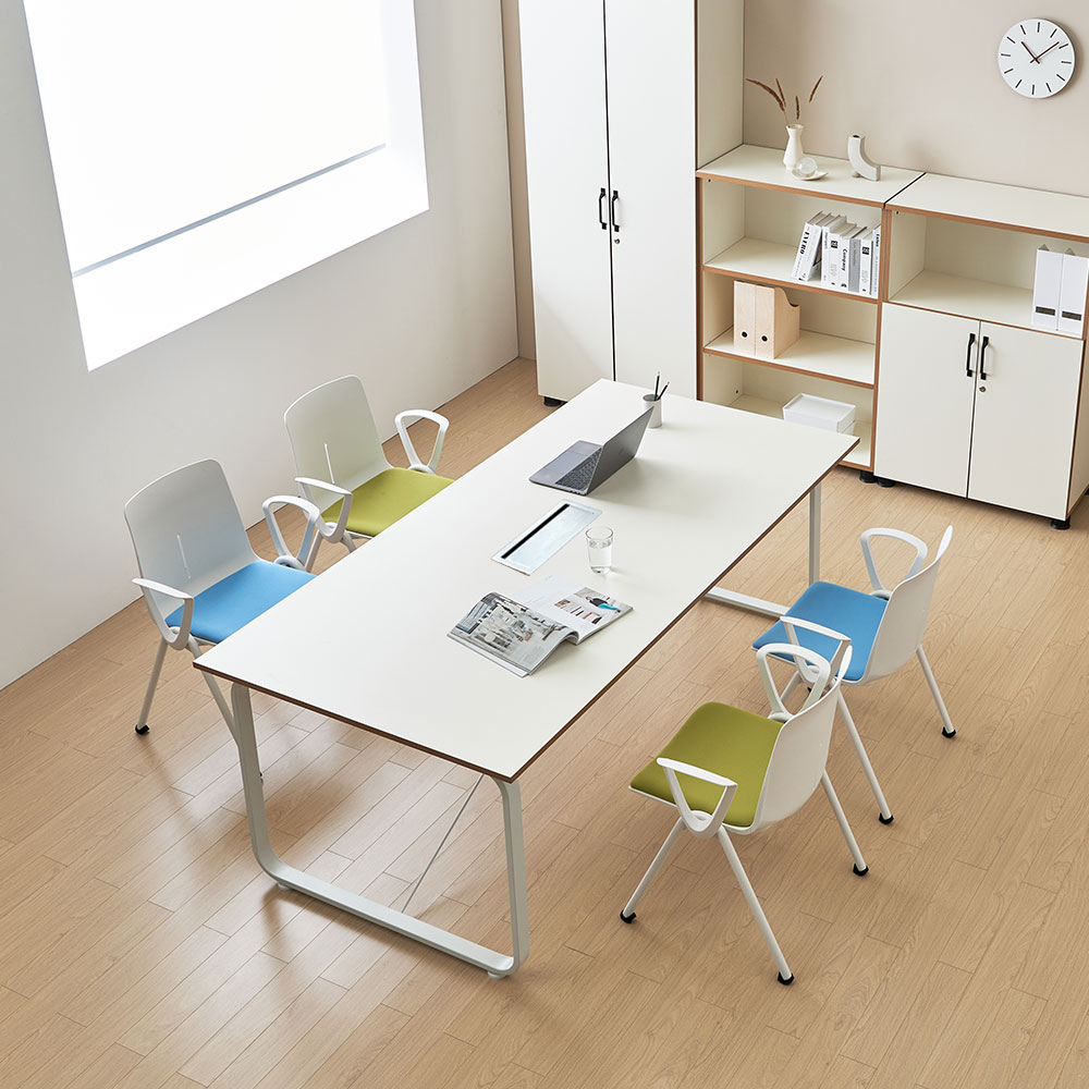 [신상품] 티에스퍼니처 데임 B형 타공형 오피스 회의용 테이블 2000x1000 4colors