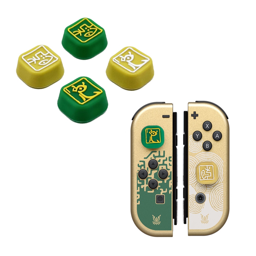 [오늘출발][신상품]업마켓 닌텐도 스위치 조이콘 스틱커버 키 캡 아키토모 젤다의전설 티어스오브더킹덤 문양