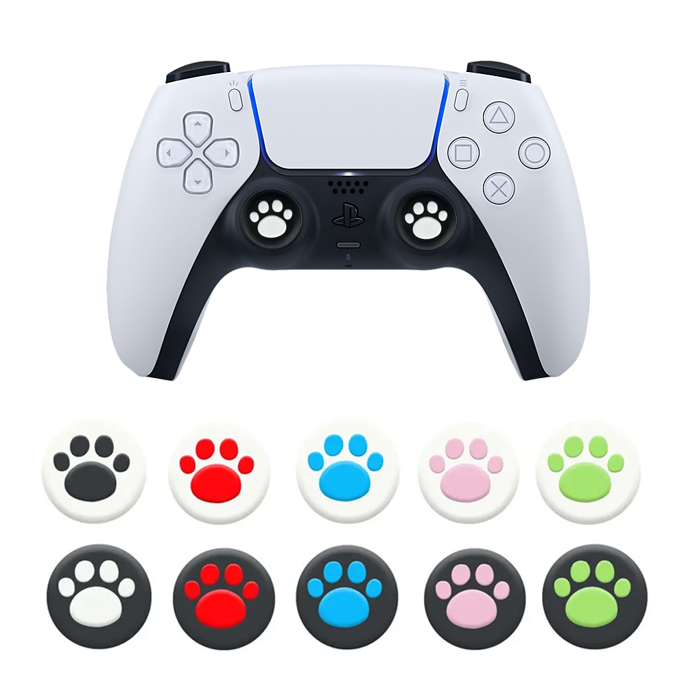 업마켓 PS 4 5 듀얼 쇼크 센스 엑스박스 4세대 패드 컨트롤러 고양이 발바닥 스틱 커버 캡
