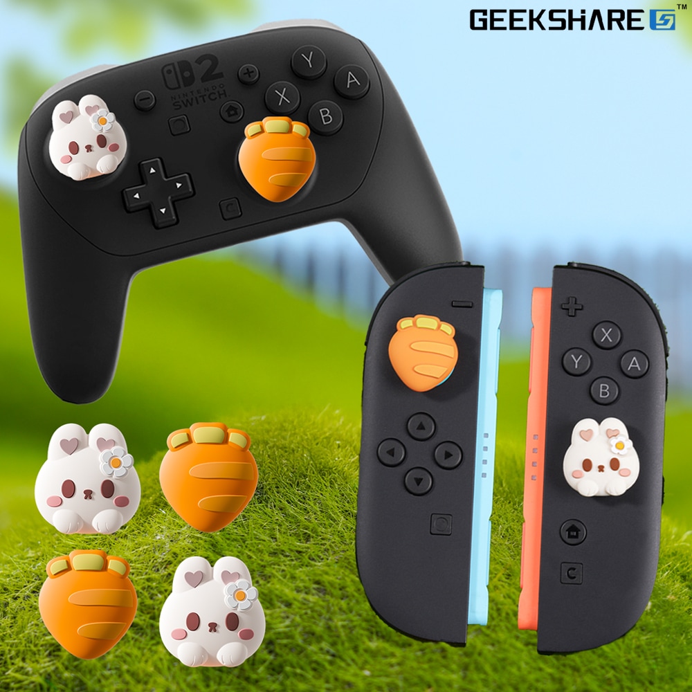 업마켓 닌텐도 스위치2 스틱커버 긱쉐어 바니당근 조이콘2 프로콘2 호환
