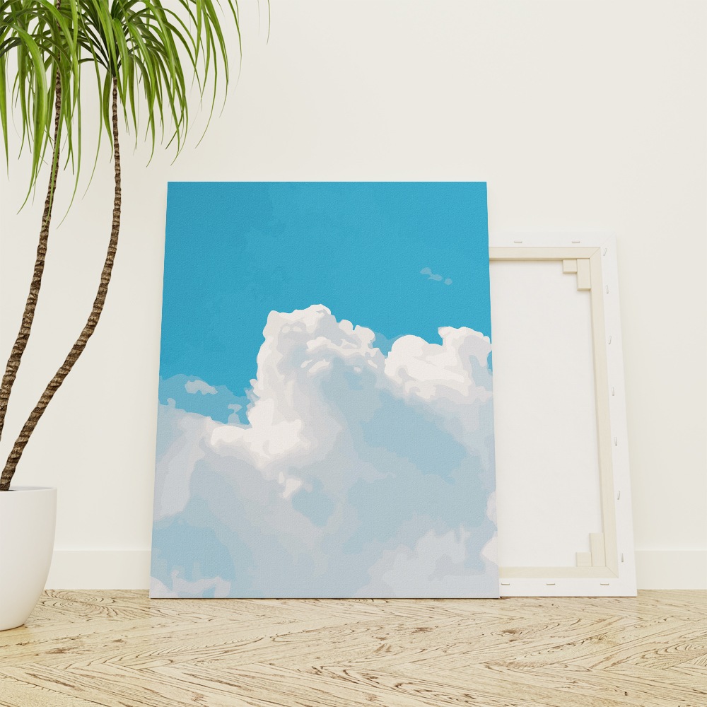 원더아트 DIY 캔버스형 그림 유화 명화 그리기 세트 _파아란 하늘