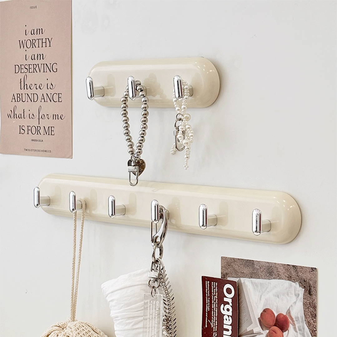 [신상품] 데미무드 아몬드 빈티지 6구 부착식 벽걸이 후크 2type 도어후크 도어행거 코트랙 옷걸이