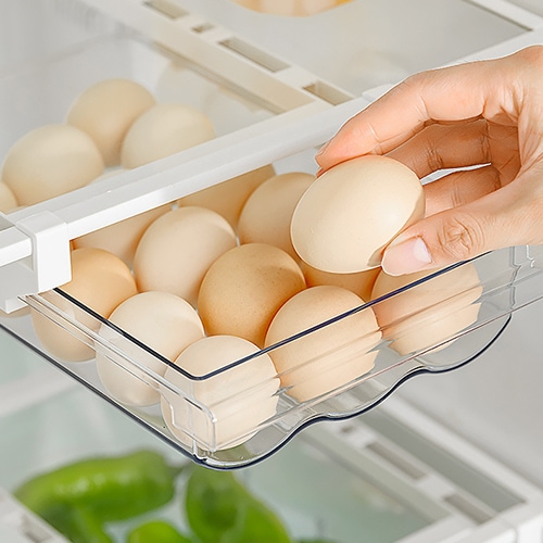 머니로드 냉장고 에그 트레이 계란 보관함 슬라이딩 거치형 달걀 트레이