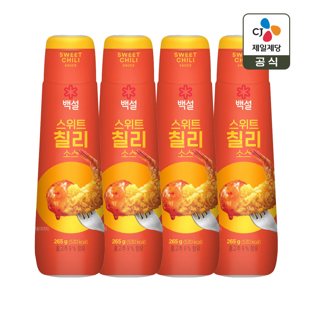 CJ제일제당 백설 스위트칠리 소스 265g x4개