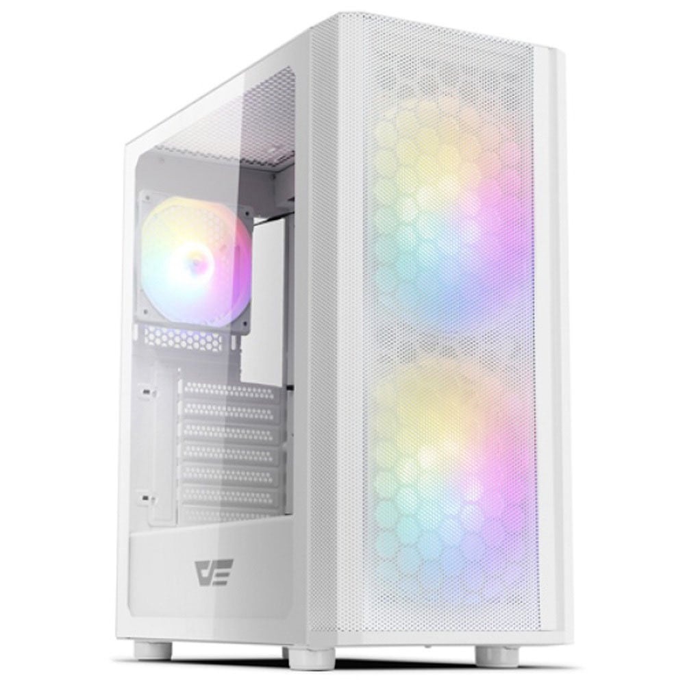 다크플래쉬 미들케이스 DK360 메쉬 RGB 강화유리 화이트