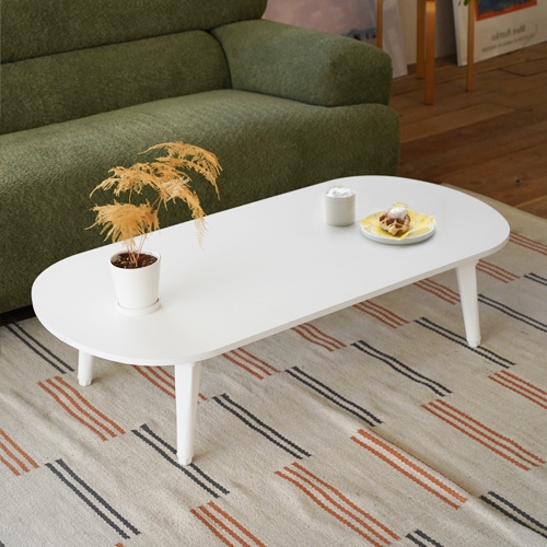 [신상품] 허니센스 6인용 밥상 집들이 테이블 손님상 접이식 무광 타원형 1200