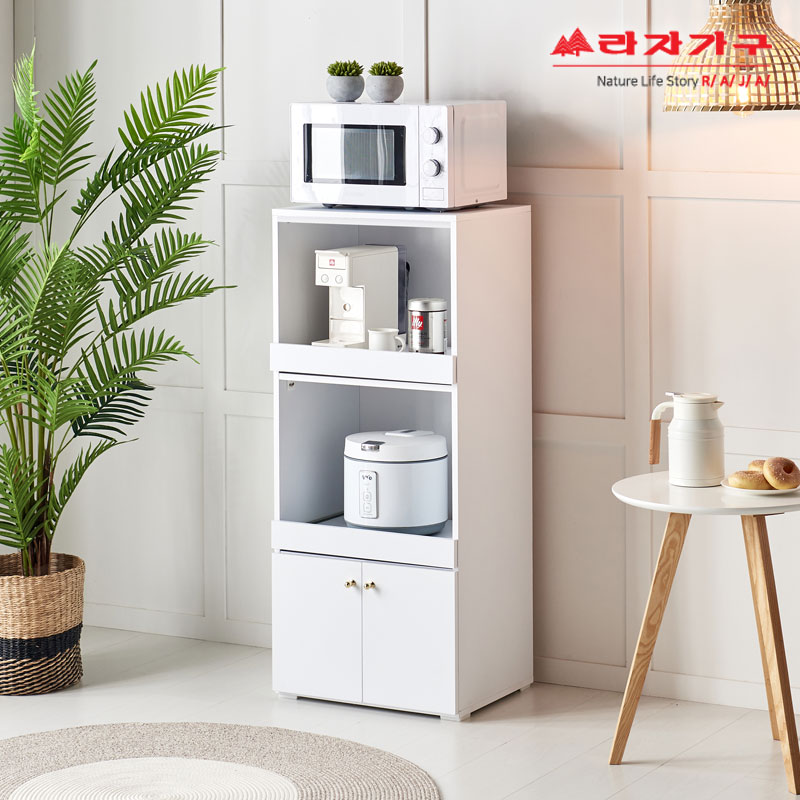 [신상품] 라자가구 위드 2단선반 전자렌지 수납장 렌지대 ga017