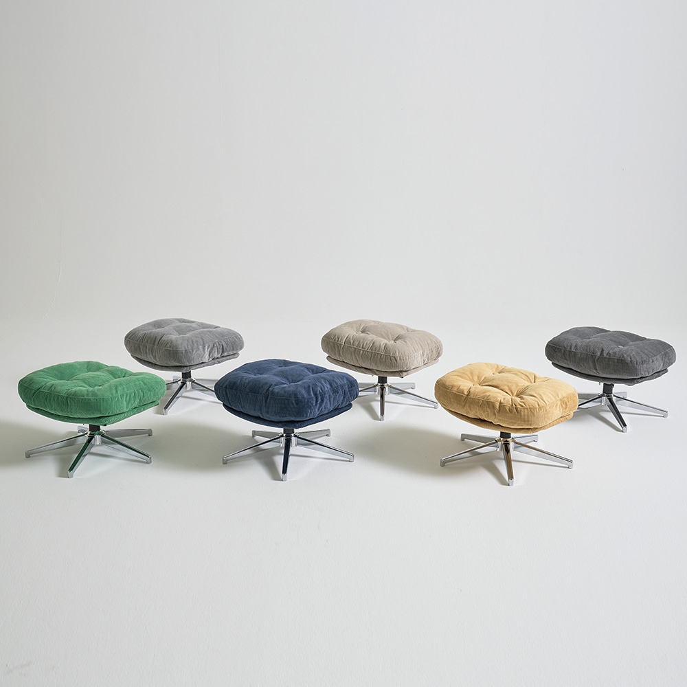 소소숲 벤티 발받침 패브릭 스툴 