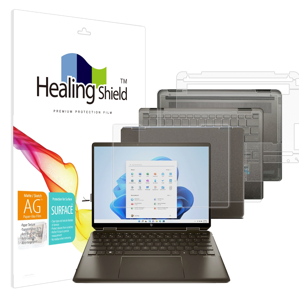 힐링쉴드 HP 스펙터 x360 14-ef0041TU 종이질감필름1매 외부3종