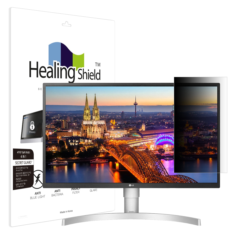 힐링쉴드 LG 울트라HD 27UL550 SNS 메신저 사이드 보안필름