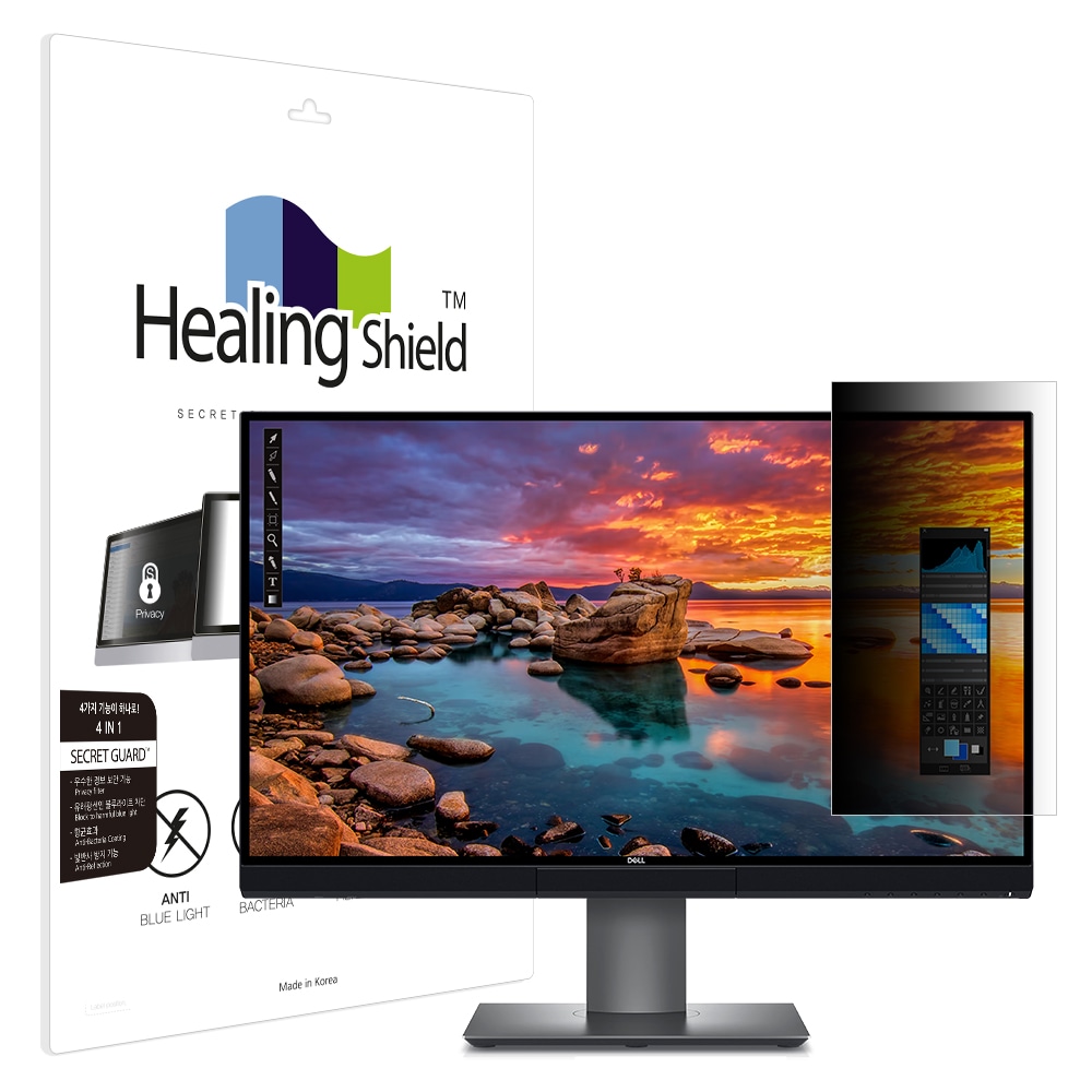 힐링쉴드 델 울트라샤프 U2718Q SNS 메신저 사이드 보안필름