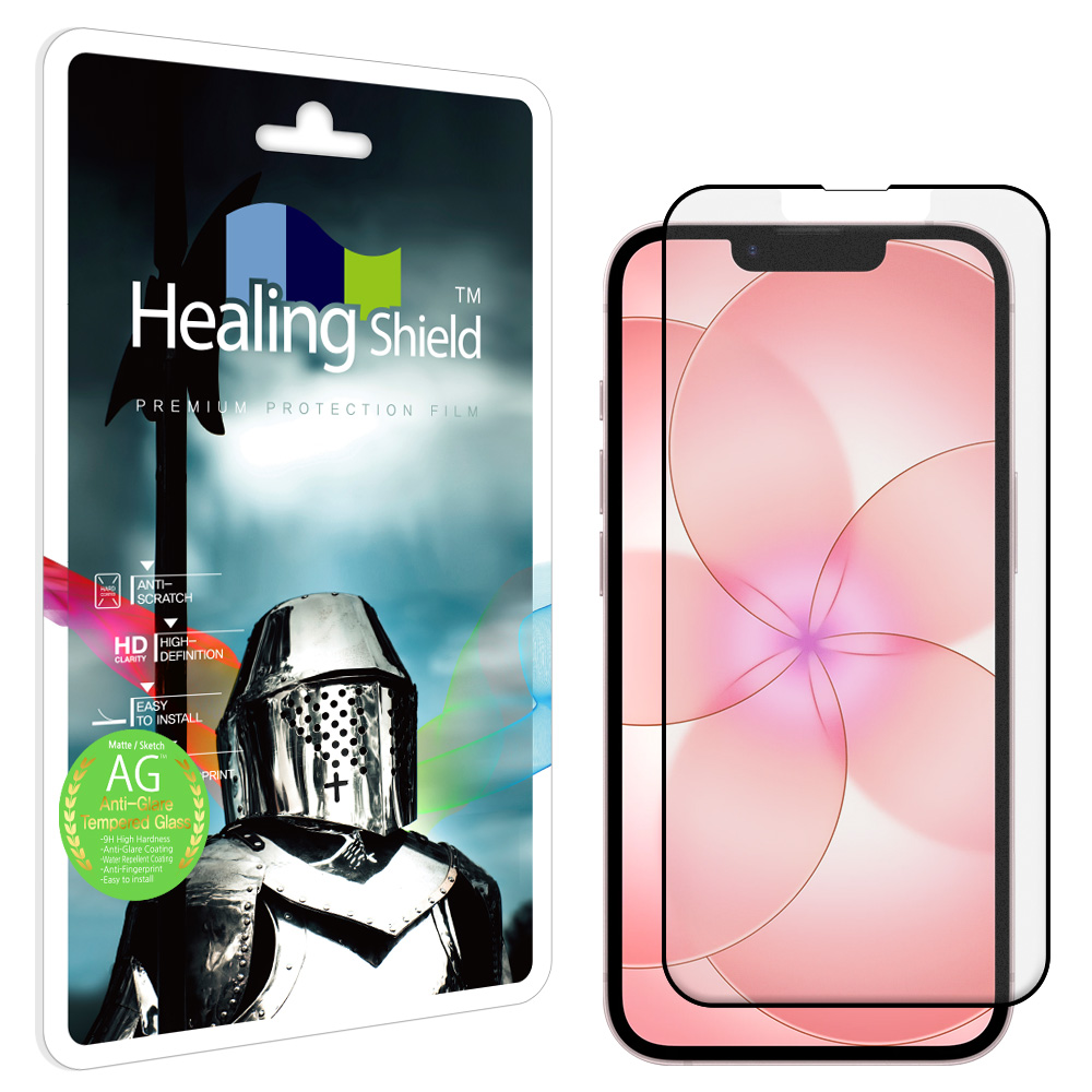 힐링쉴드 아이폰17e 3D 풀커버 저반사 강화유리 액정필름 1매