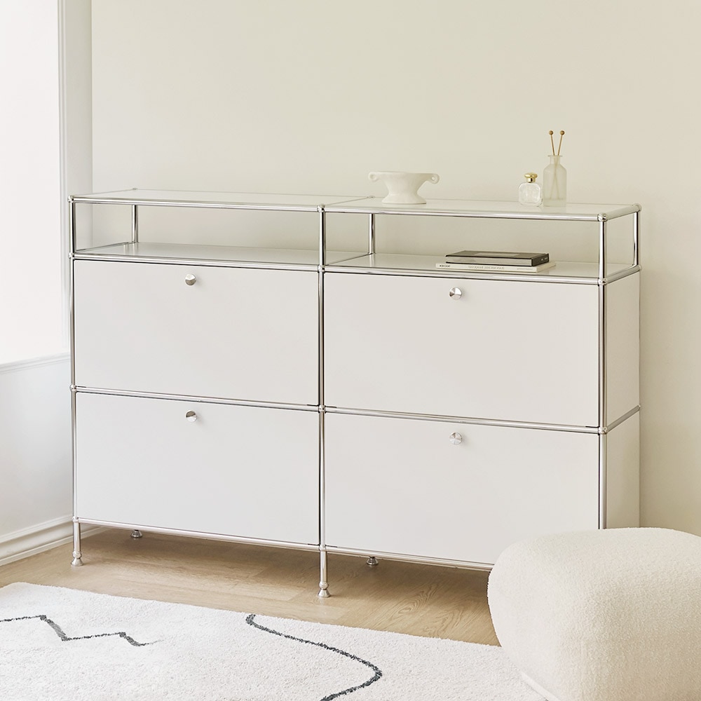 아씨방가구 바인 미드센츄리 3단 모듈 주방 수납장 1500 