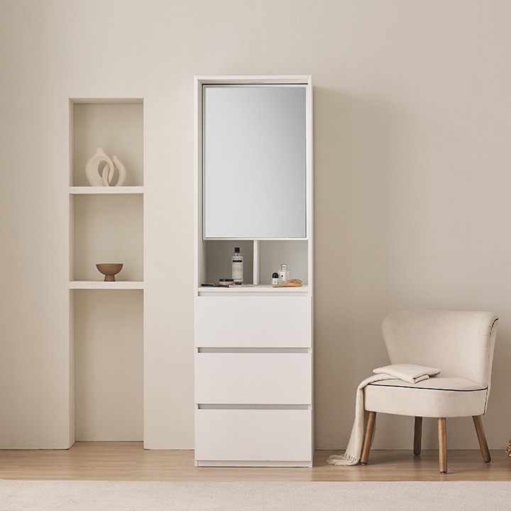 삼익가구 빅피크 600 키큰 LED센서 화장대장 