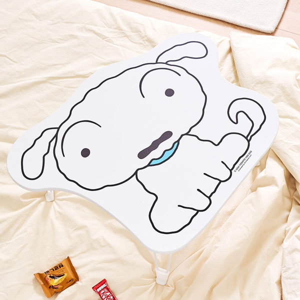 마전동상회 좌식 접이식 테이블 1인용 식탁 간이 탁자 좌탁 짱구는 못말려 흰둥이 