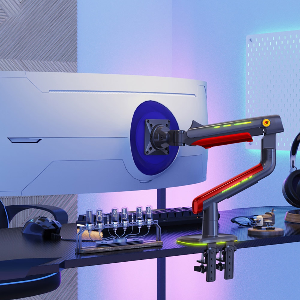 노스바유 NB L50 RGB 팬텀 고중량 싱글 모니터암 거치대