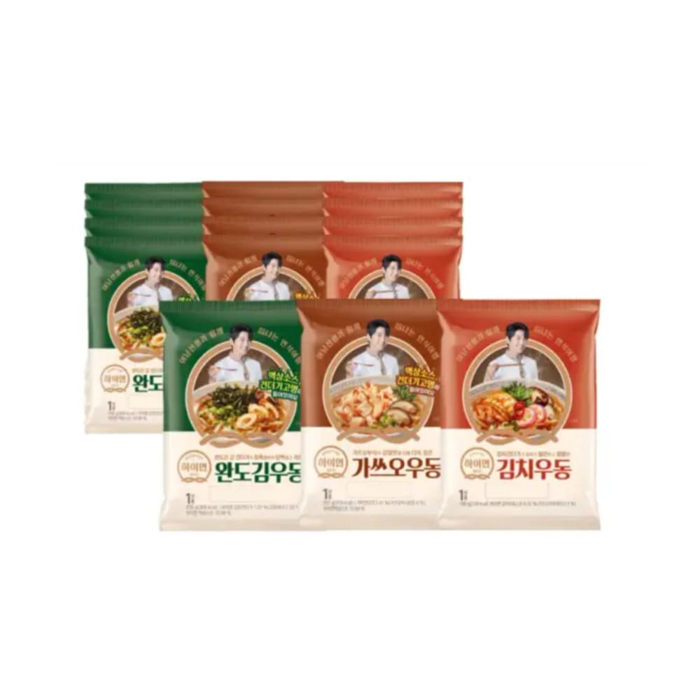 삼립 하이면 상온 우동 3종 15인분 (가쓰오/완도김/김치)