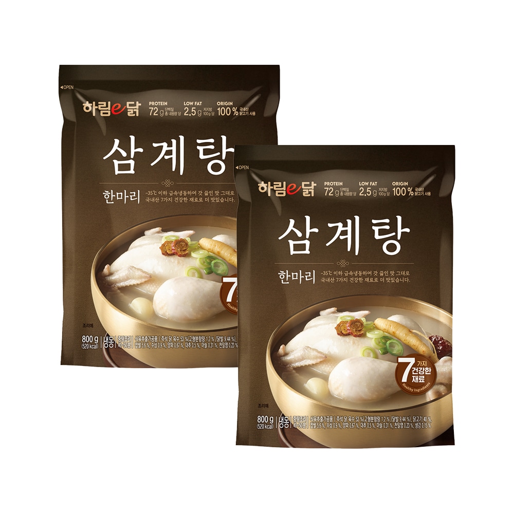 하림 하림이닭 한마리삼계탕 800g 2봉