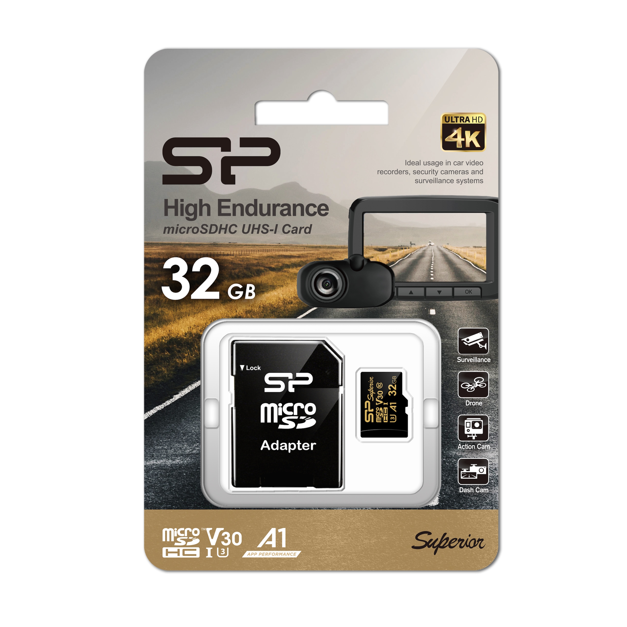 실리콘파워 마이크로SD Golden U3 4K UHD A1 V30 32GB(100/80MB)