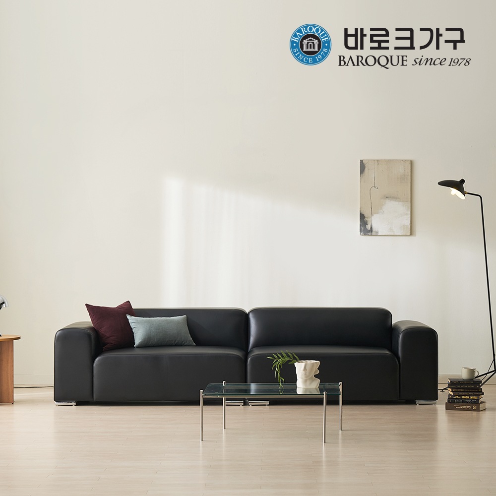 바로크가구 베르니 인조가죽 소파 4인용