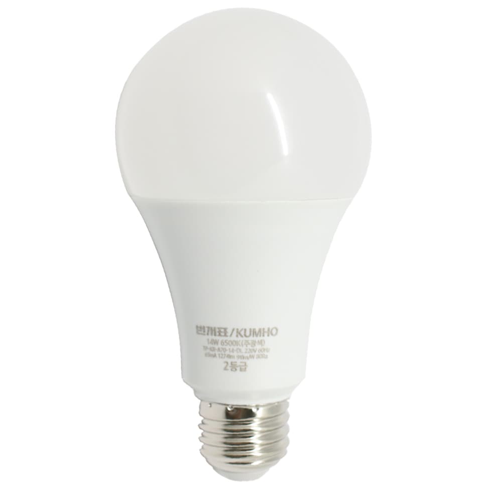 하늘조명 번개표 LED 램프 14W 벌브 주광색 LED조명 전구 램프 