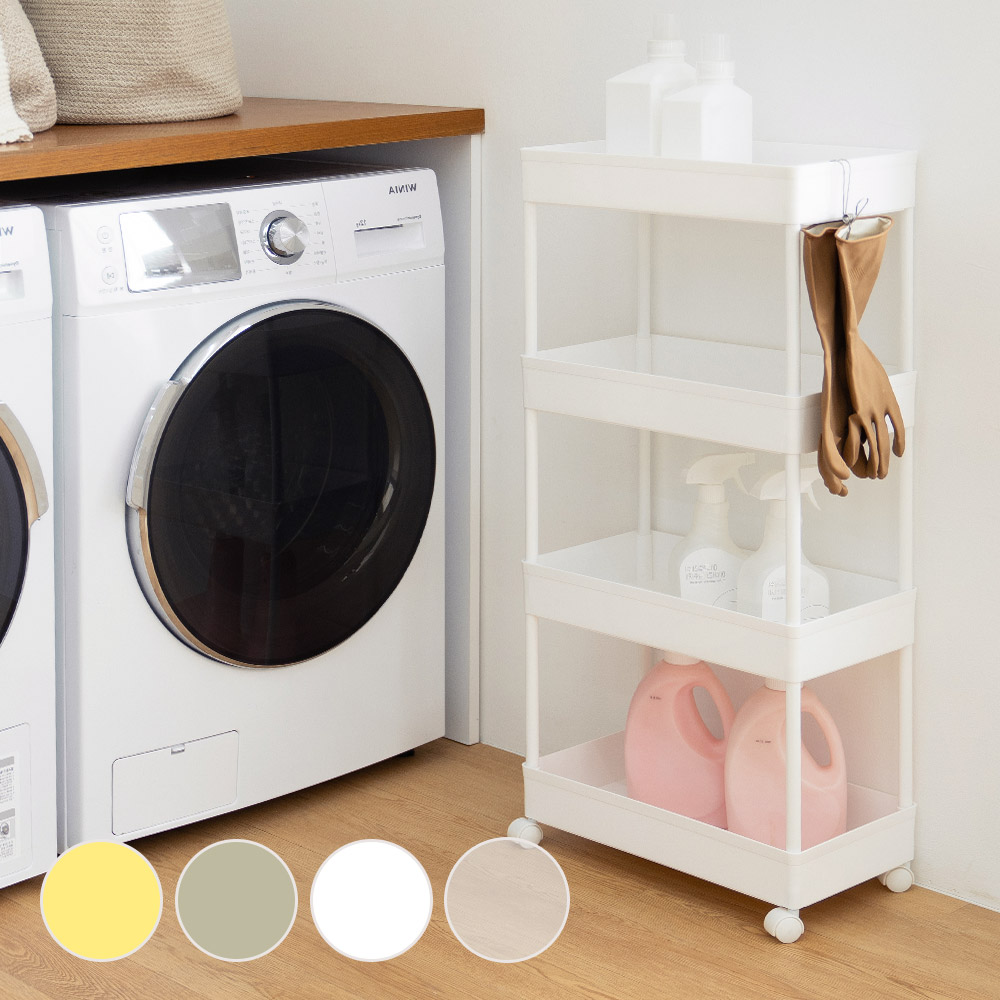 [신상품] 가쯔 로이드 이동식 선반 트롤리 틈새수납장 4단