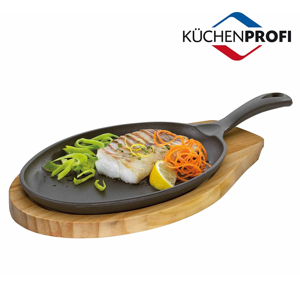 [오늘출발] [신상품] 쿠첸프로피 오발 무쇠 생선구이팬 스테이크팬 돌구이판 주물판