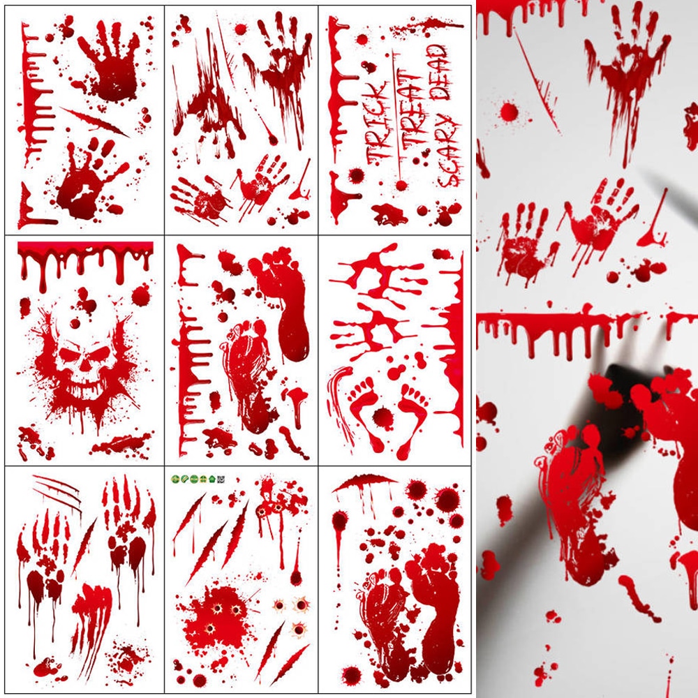 파티쇼 할로윈 장식 피 모형 블러드 스티커 세트 남량특집 공포 귀신의집 유령 엽기 데코 소품