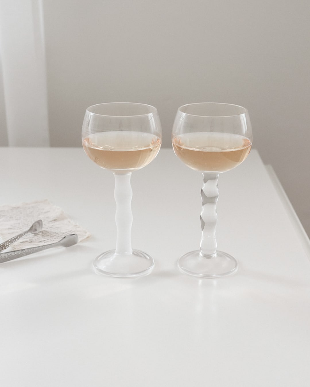 [중고] 피카365 [리퍼] 웨이브 와인잔 투명 고블렛잔 홈파티