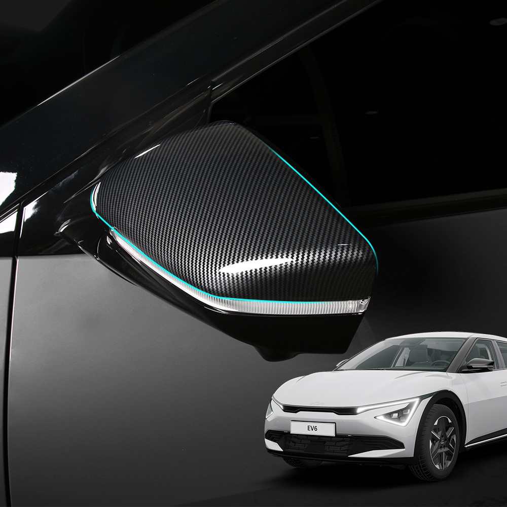 디케이몰 EV6 페이스리프트 튜닝 용품 사이드미러 카본 몰딩